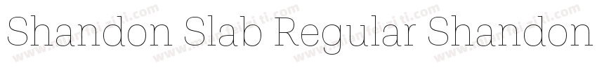 Shandon Slab Regular Shandon Sl字体转换